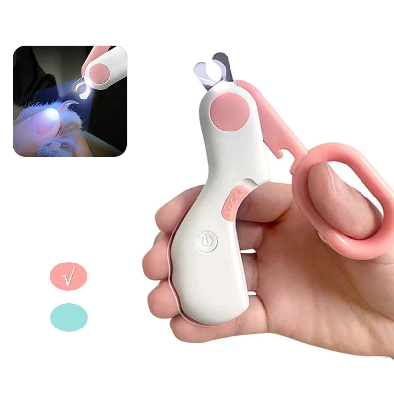 Professional Pet Nail Clipper Led Light Claw Grooming Scissors