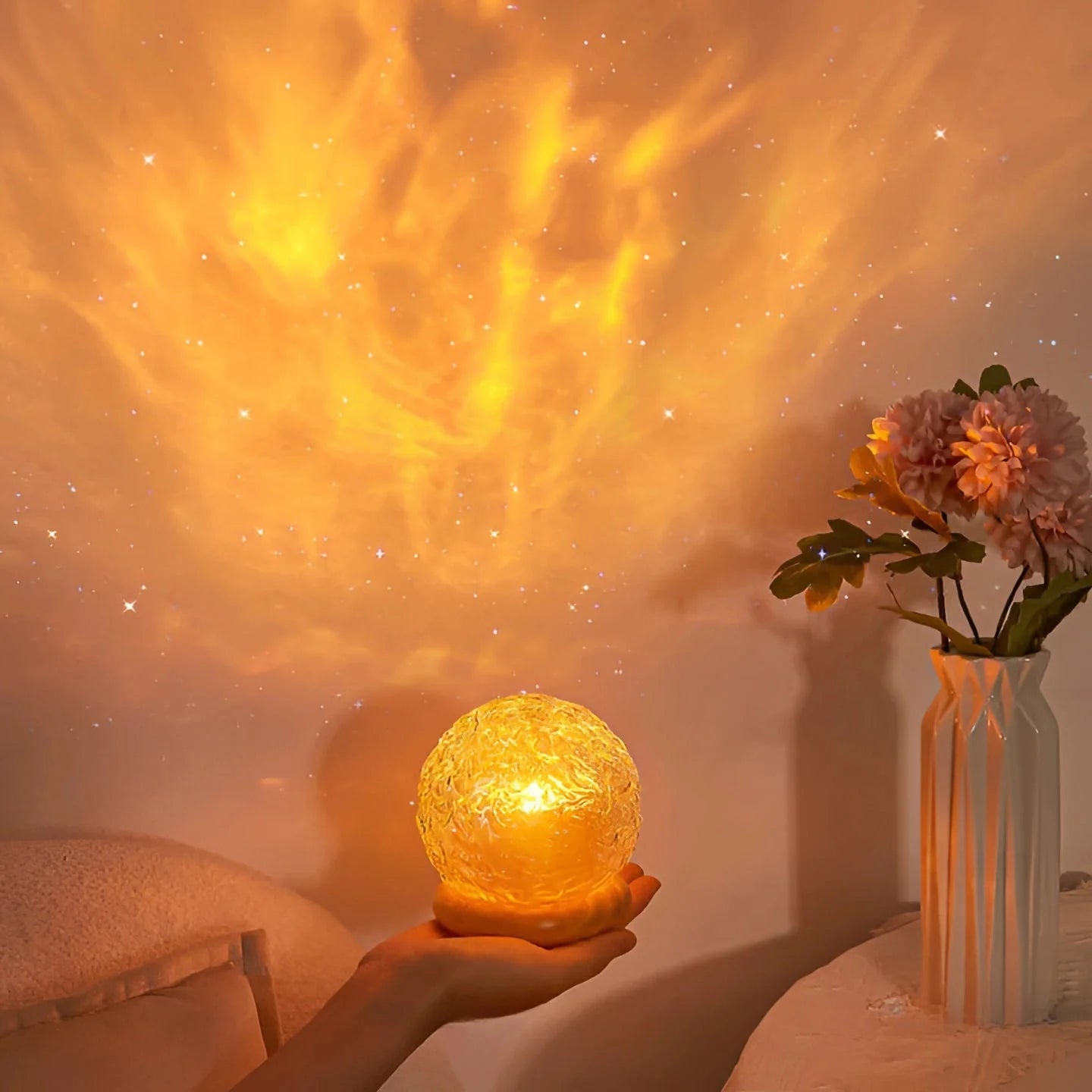 Star-Pattern Lamp | Celestial Mood & Romantic Night Projector