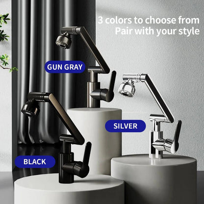 Royallure Kitchen Faucet with Sprayer - 360° Adjustable Arm Dual Water Modes