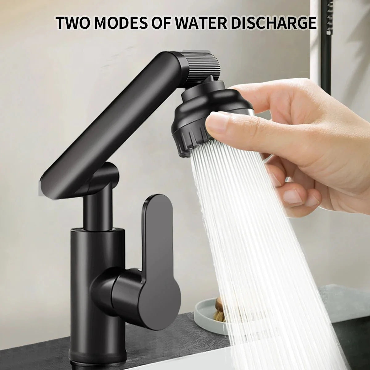 Royallure Kitchen Faucet with Sprayer - 360° Adjustable Arm Dual Water Modes